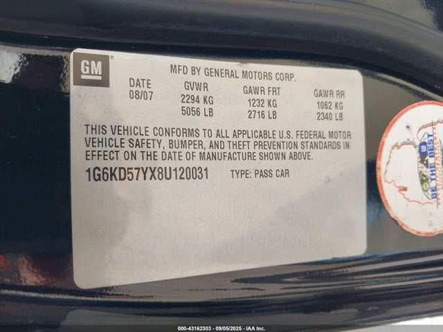 2008 CADILLAC DTS 1G6KD57YX8U120031 Photo 8