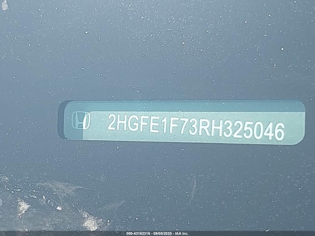 Honda l15b7 2024 2HGFE1F73RH325046 Image 9