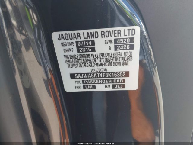 2015 JAGUAR F-TYPE SAJWA6AT4F8K16352 Photo 8