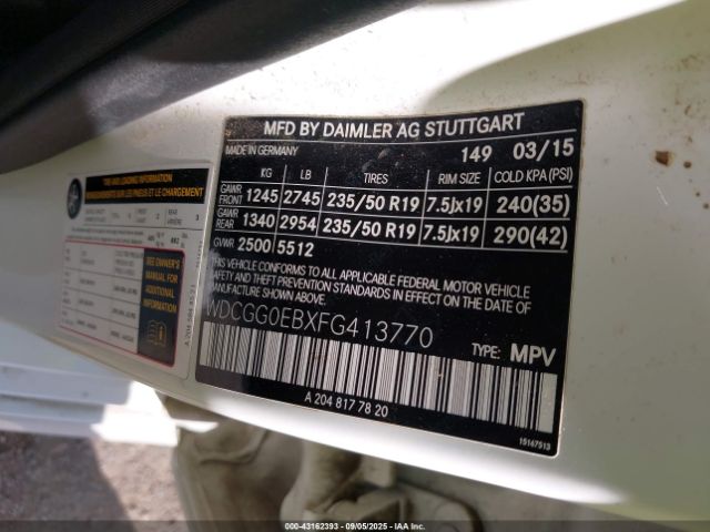 2015 MERCEDES-BENZ GLK 250 BLUETEC WDCGG0EBXFG413770 Photo 8