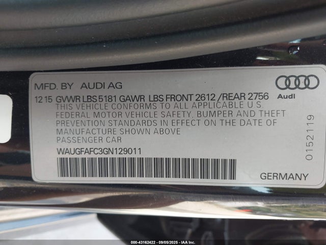 2016 AUDI A6 WAUGFAFC3GN129011 Photo 8