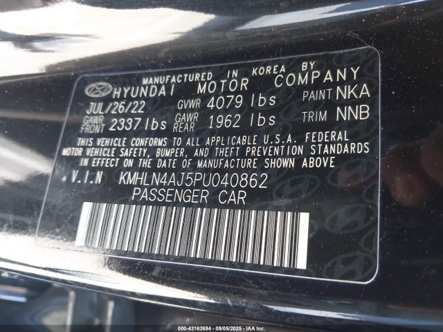 Hyundai gdi kappa 2023 KMHLN4AJ5PU040862 Image 9
