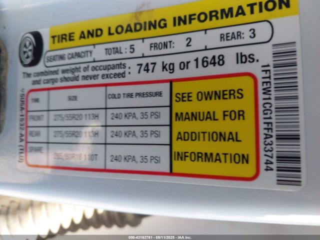 2015 FORD F-150 1FTEW1CG1FFA33744 Photo 8