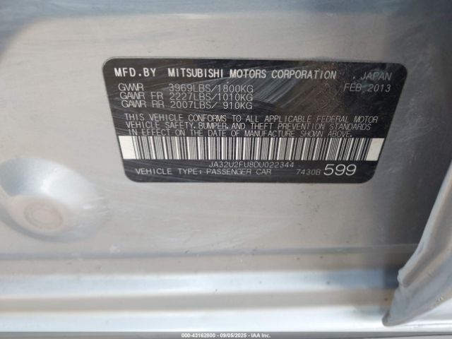 2013 MITSUBISHI LANCER JA32U2FU8DU022344 Photo 8