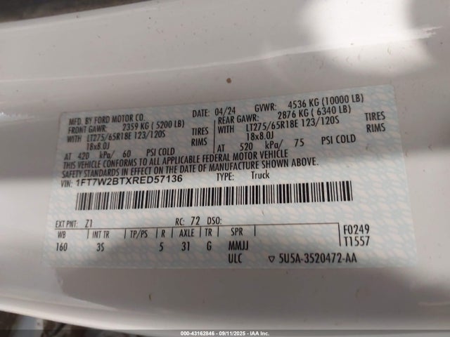 Ford 2024 2024 1FT7W2BTXRED57136 Image 9