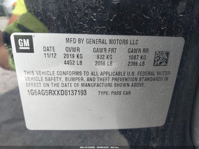 2013 CADILLAC ATS 1G6AG5RXXD0137193 Photo 8