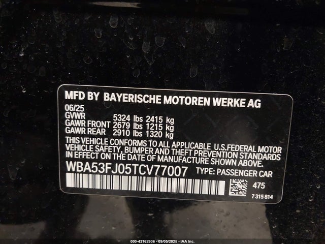WBA53FJ05TCV77007 BMW 2026
