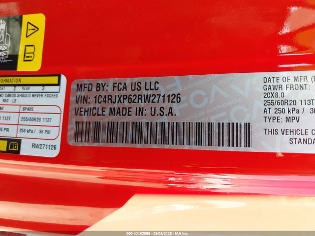 1C4RJXP62RW271126 Jeep Wrangler