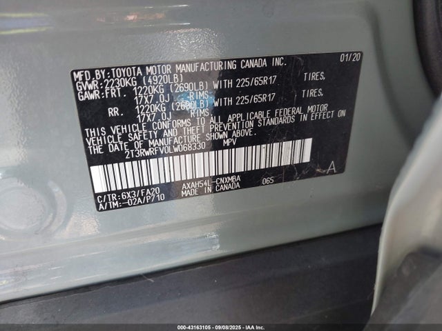 2T3RWRFV0LW068330 Toyota a25-fxz, 3nm+4nm