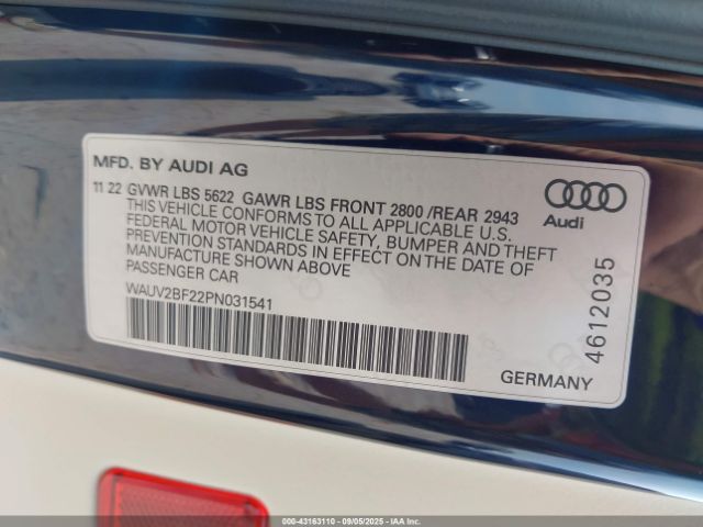 2023 AUDI A7 SPORTBACK WAUV2BF22PN031541 Photo 8