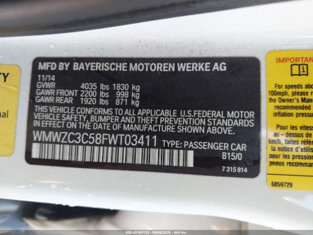 2015 MINI COUNTRYMAN WMWZC3C58FWT03411 Photo 8