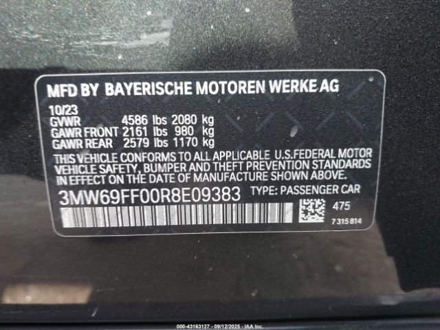 2024 BMW 3 SERIES 3MW69FF00R8E09383 Photo 8