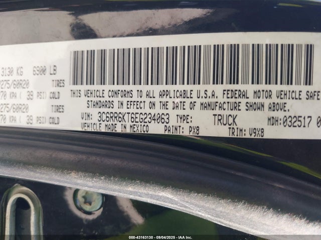 3C6RR6KT6EG234063 RAM 1500
