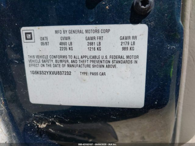 1997 CADILLAC SEVILLE 1G6KS52YXVU837232 Photo 8