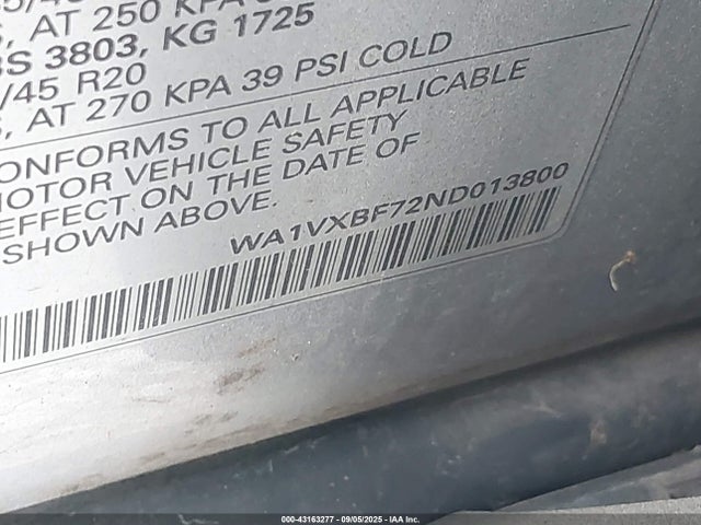 2022 AUDI Q7 WA1VXBF72ND013800 Photo 8