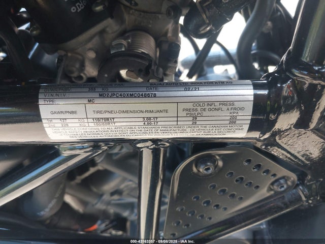 2021 KTM 200 MD2JPC40XMC048678 Photo 9