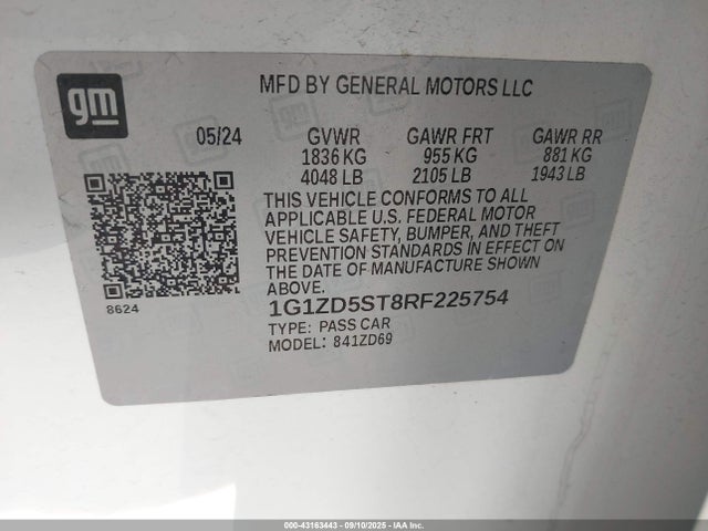 Chevrolet lfv 2024 1G1ZD5ST8RF225754 Image 9
