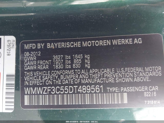 2013 MINI CLUBMAN WMWZF3C55DT489561 Photo 8