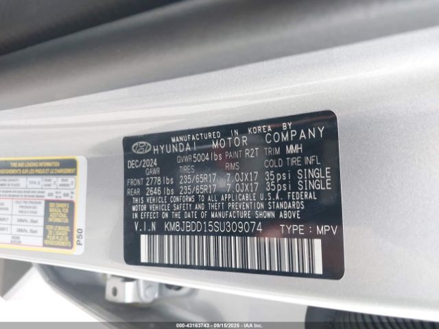 2025 HYUNDAI TUCSON HYBRID KM8JBDD15SU309074 Photo 8