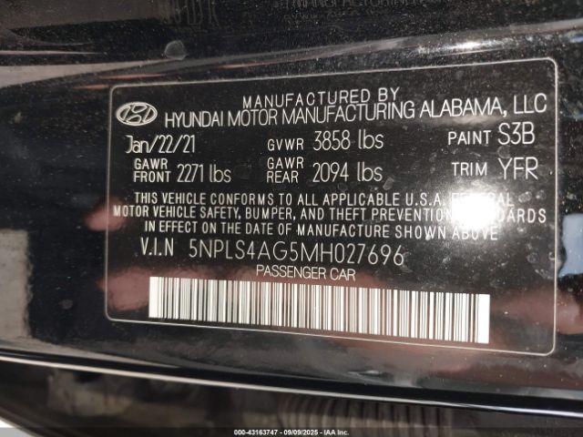 2021 HYUNDAI ELANTRA 5NPLS4AG5MH027696 Photo 8