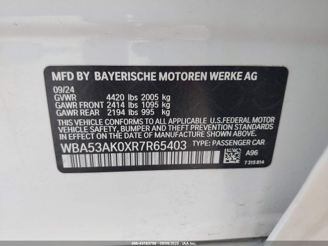 WBA53AK0XR7R65403 BMW 228I