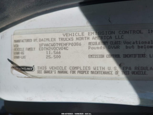 Freightliner M2 106 Medium Duty 2014 1FVACWDT9EHFP0386 Image 8
