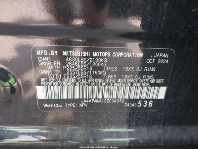 2025 MITSUBISHI ECLIPSE CROSS JA4ATWAA1SZ004072 Photo 8