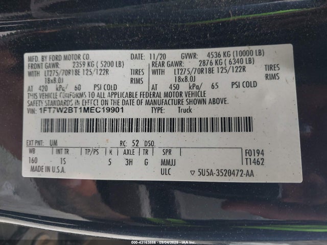 Ford F250 2021 1FT7W2BT1MEC19901 Image 21