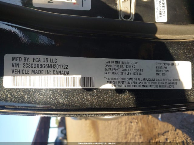Dodge Charger 2022 2C3CDXBG6NH201722 Image 9