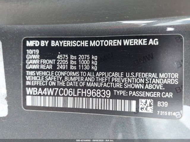 2020 BMW 440I WBA4W7C06LFH96839 Photo 8