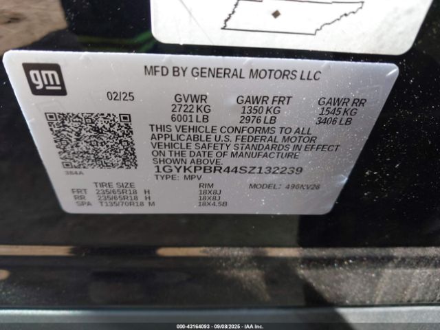 2025 CADILLAC XT6 1GYKPBR44SZ132239 Photo 8