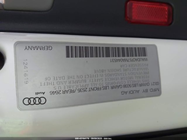 2021 AUDI A5 SPORTBACK WAUDACF57MA044531 Photo 8