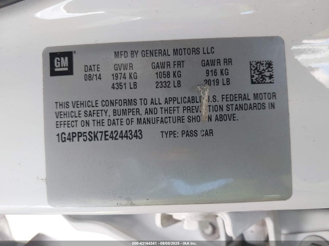 1G4PP5SK7E4244343 Buick lea