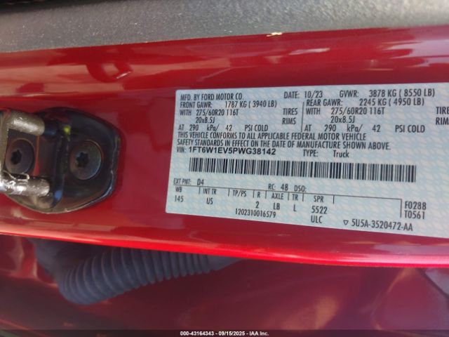 2023 FORD F-150 LIGHTNING 1FT6W1EV5PWG38142 Photo 8