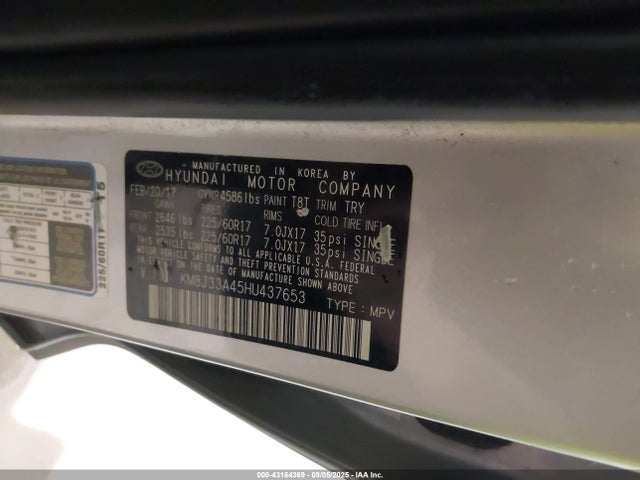 KM8J33A45HU437653 Hyundai gdi nu