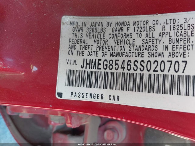 Продажа на аукционе авто 1995 Honda Civic Dx/lx, vin: JHMEG8546SS020707, номер лота: 43164430