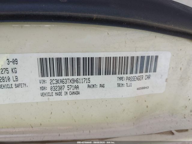 2009 CHRYSLER 300C 2C3KA63TX9H611715 Photo 8