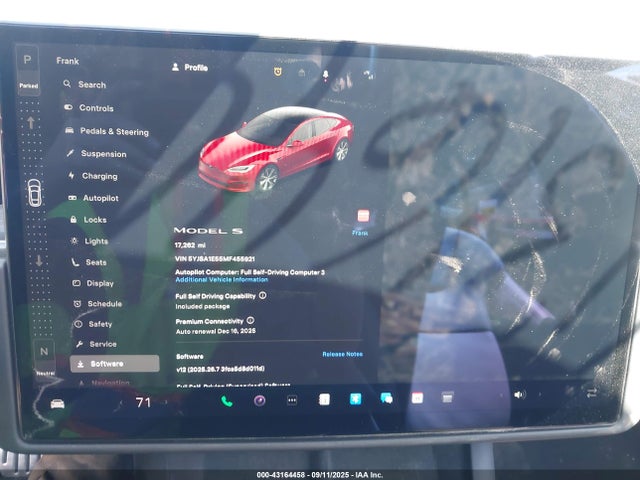 5YJSA1E55MF455921 Tesla MODEL S