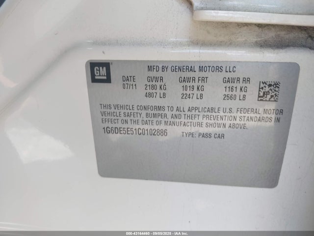 2012 CADILLAC CTS 1G6DE5E51C0102886 Photo 8