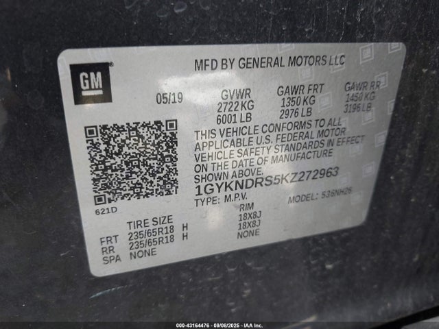2019 CADILLAC XT5 1GYKNDRS5KZ272963 Photo 8