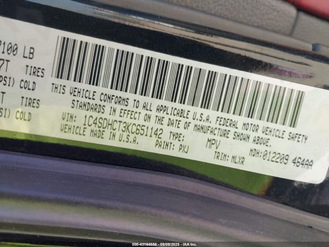 2019 DODGE DURANGO 1C4SDHCT3KC651142 Photo 8