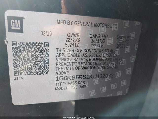 2019 CADILLAC CT6 1G6KB5RS1KU132073 Photo 8