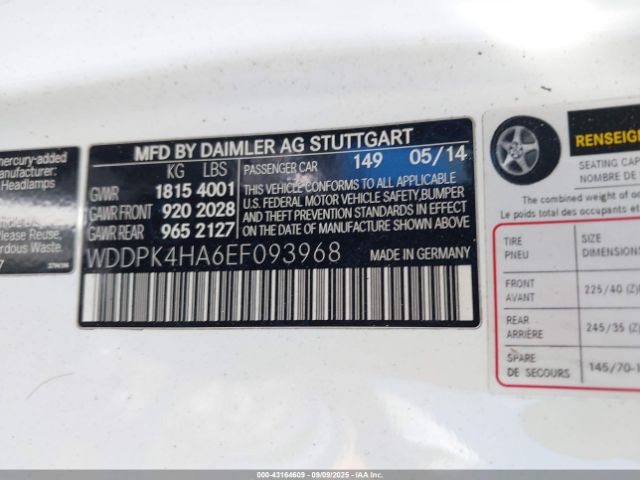 2014 MERCEDES-BENZ SLK 250 WDDPK4HA6EF093968 Photo 8