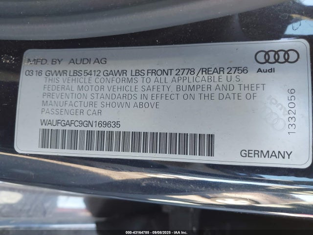 2016 AUDI A6 WAUFGAFC9GN169635 Photo 8