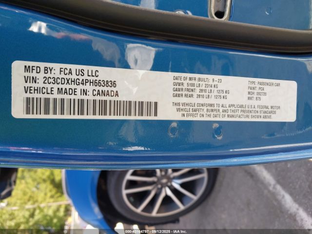 2023 DODGE CHARGER 2C3CDXHG4PH663836 Photo 8