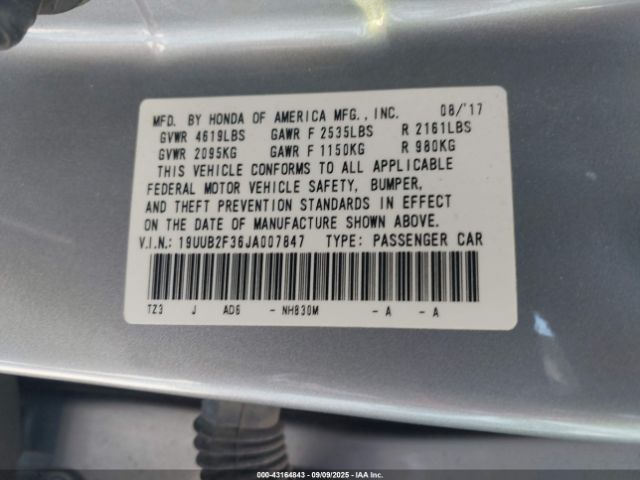 2018 ACURA TLX 19UUB2F36JA007847 Photo 8