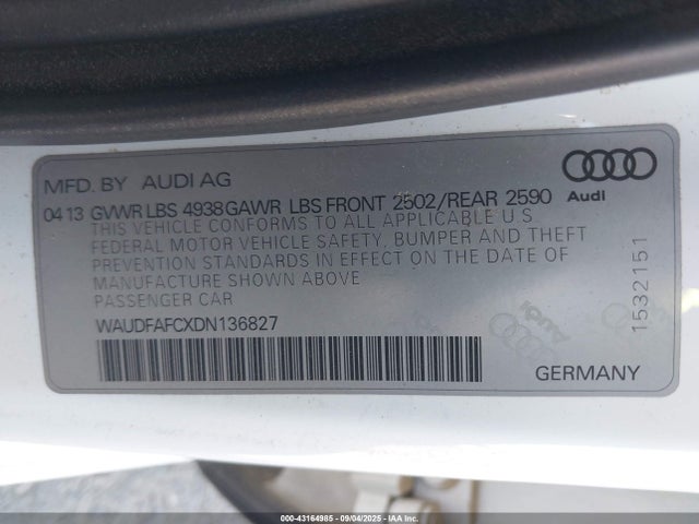 2013 AUDI A6 WAUDFAFCXDN136827 Photo 8