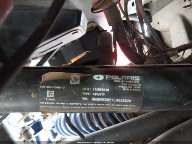 3NSRAD927LG826326 Polaris Rzr Pro Xp