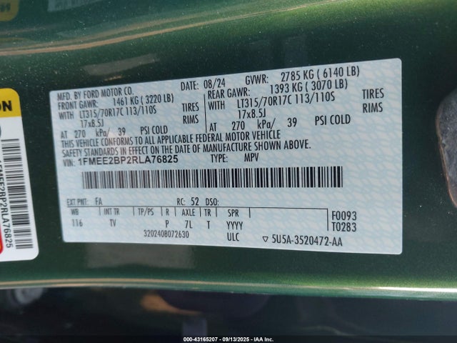 1FMEE2BP2RLA76825 Ford ecoboost