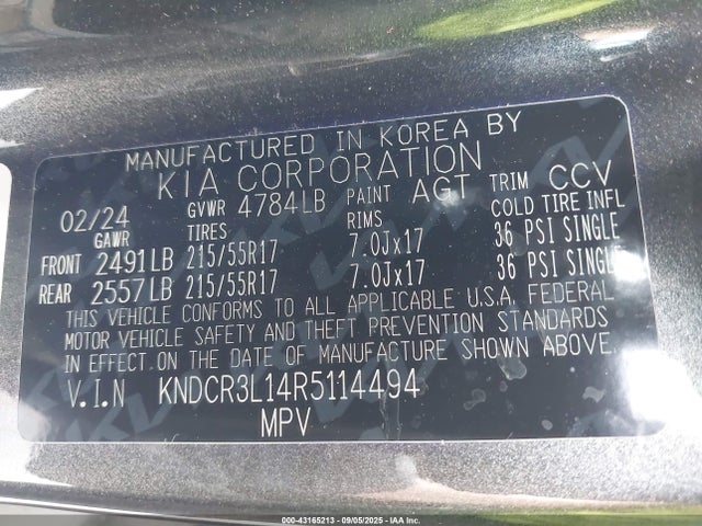 KNDCR3L14R5114494 KIA 2024